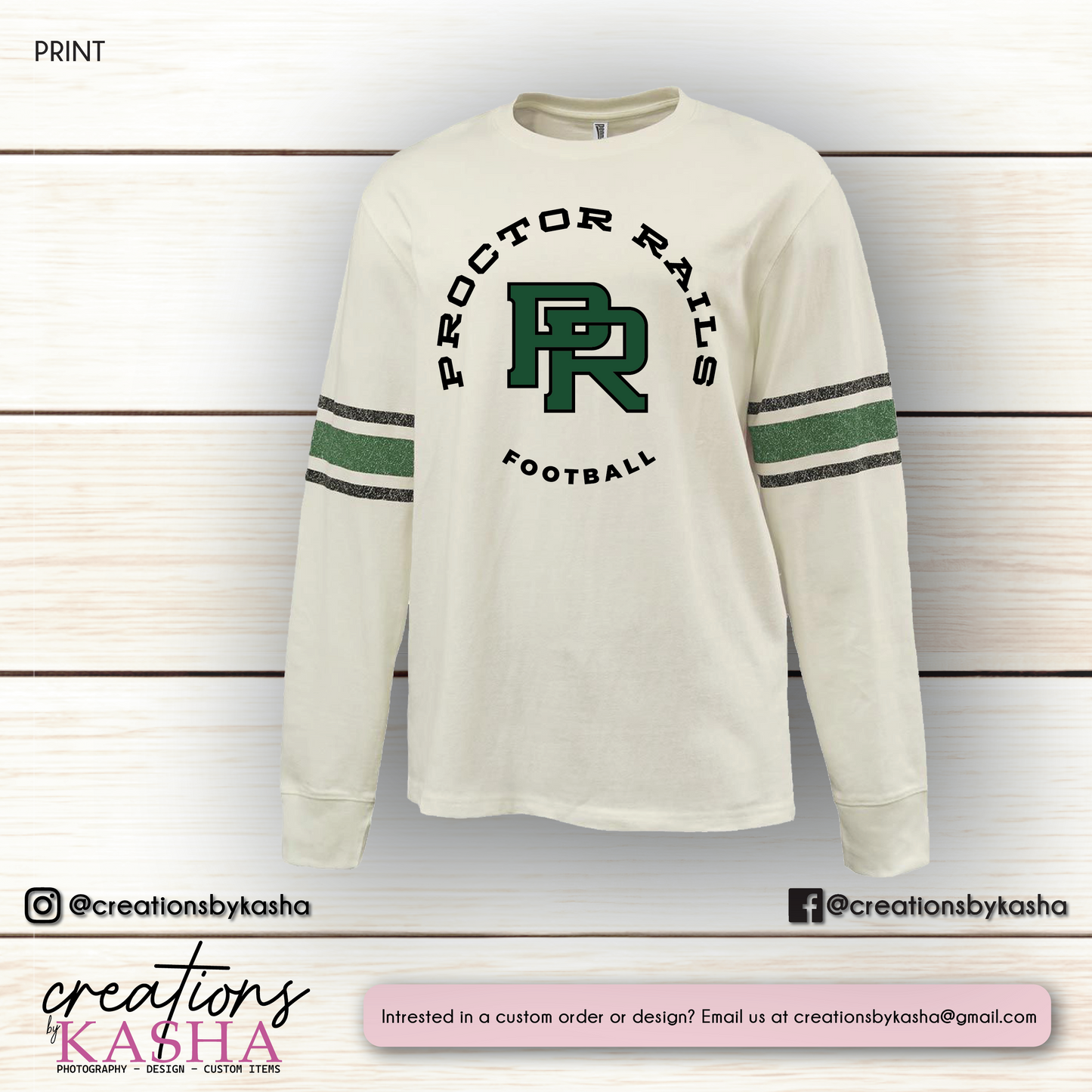 PR Football Color Block Long Sleeve