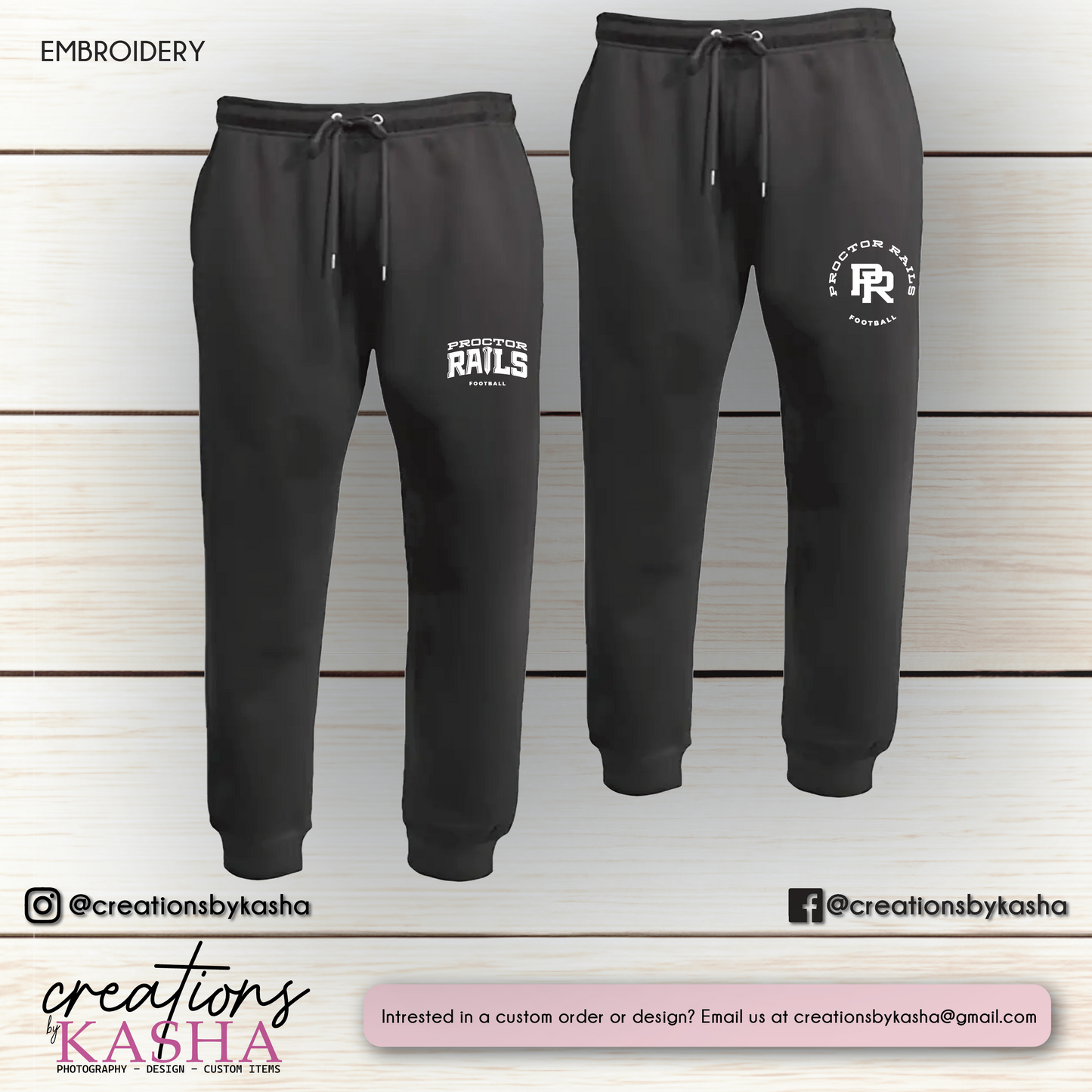 Football Joggers – Embroidered Logo
