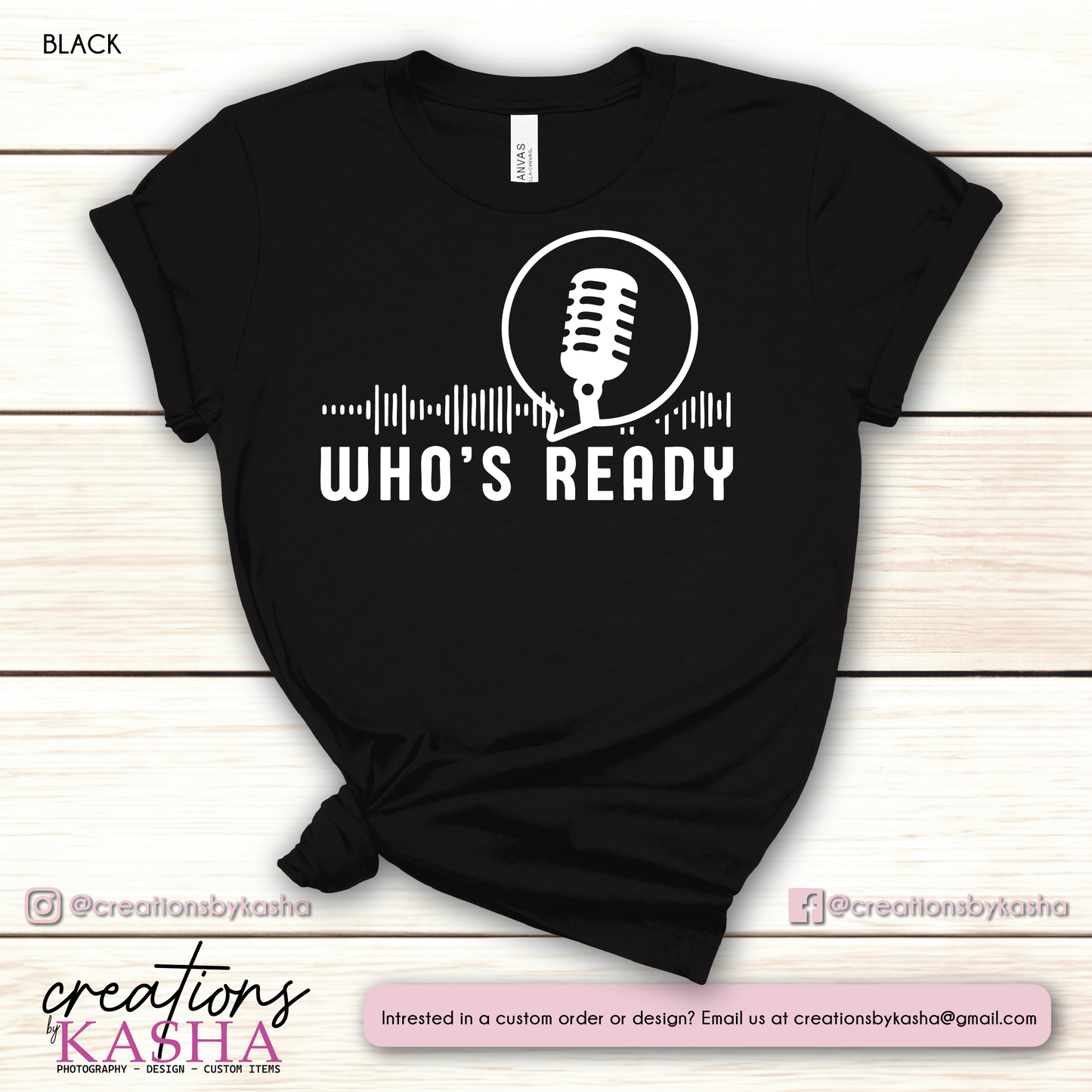 Who's Ready T-Shirt - White Logo