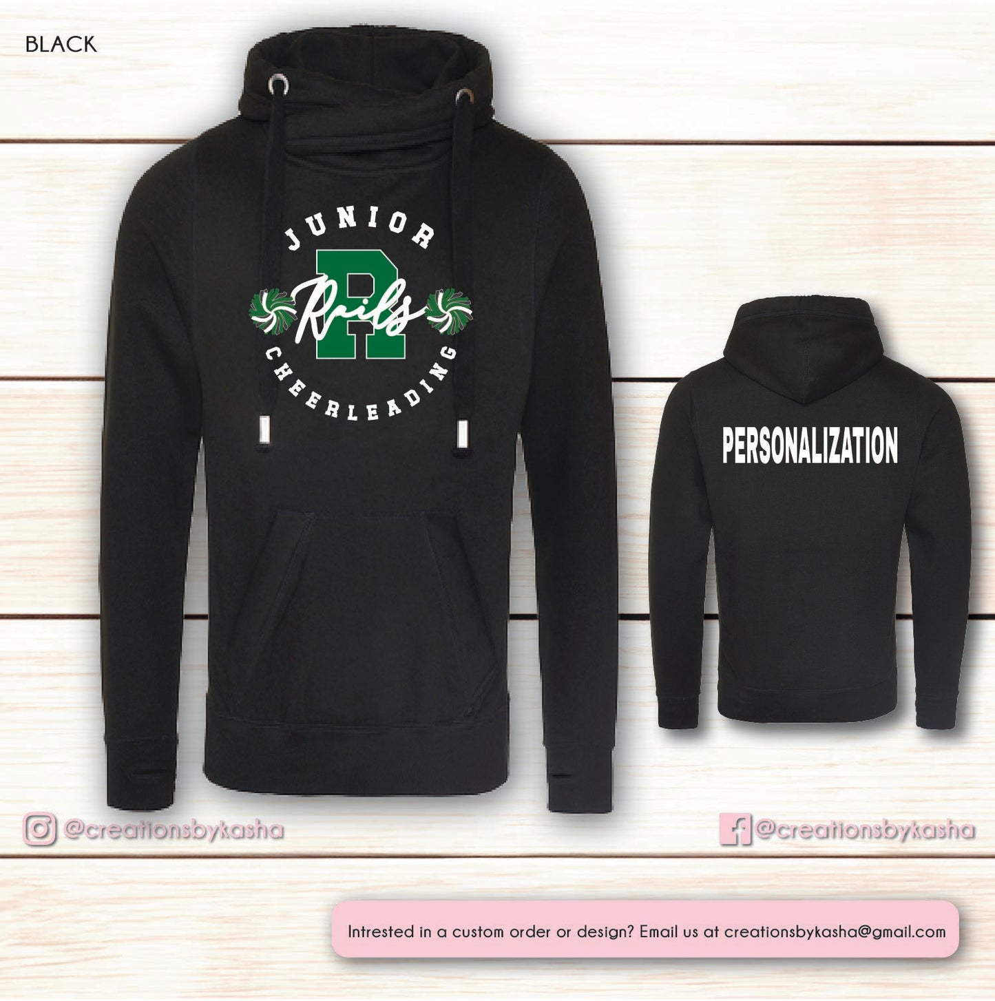 Jr Cheer Cowl Sweater - Choice of Design