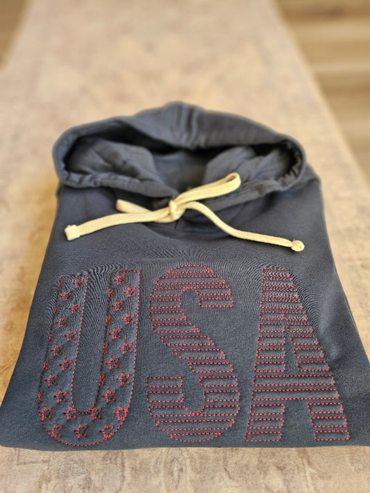 USA Embossed Hoodie