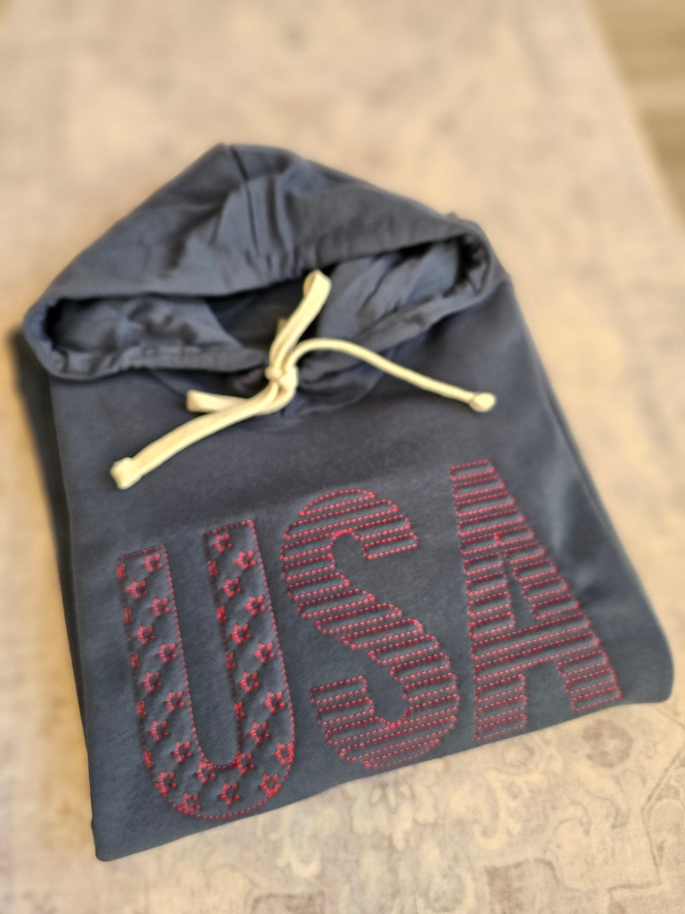 USA Embossed Hoodie