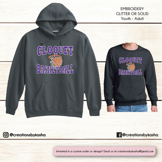 Basketball – Full Front Embroidered