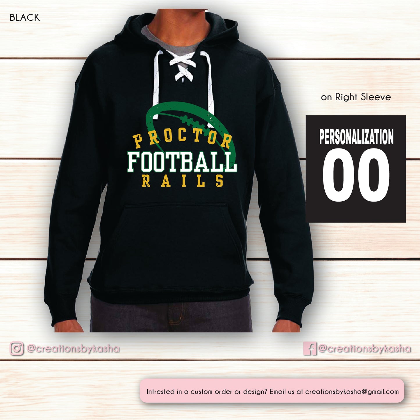 Football Hockey Lace Hoodie