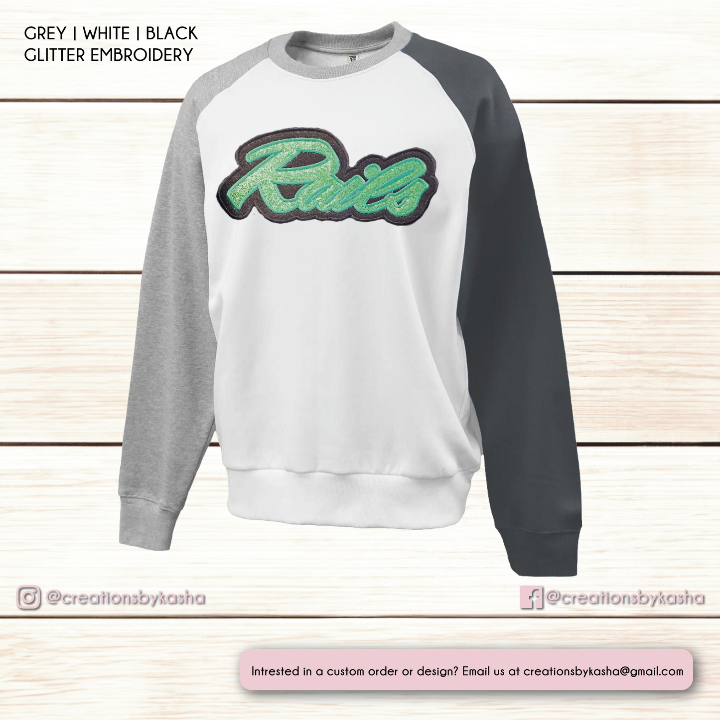 Rails Embroidered Colorblock Crew - Cheer