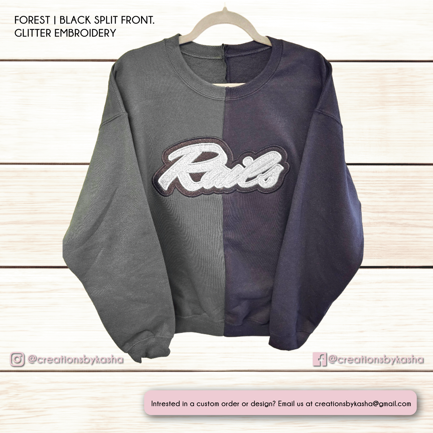 Forest/Black Split Front Rails Crew – Cheer