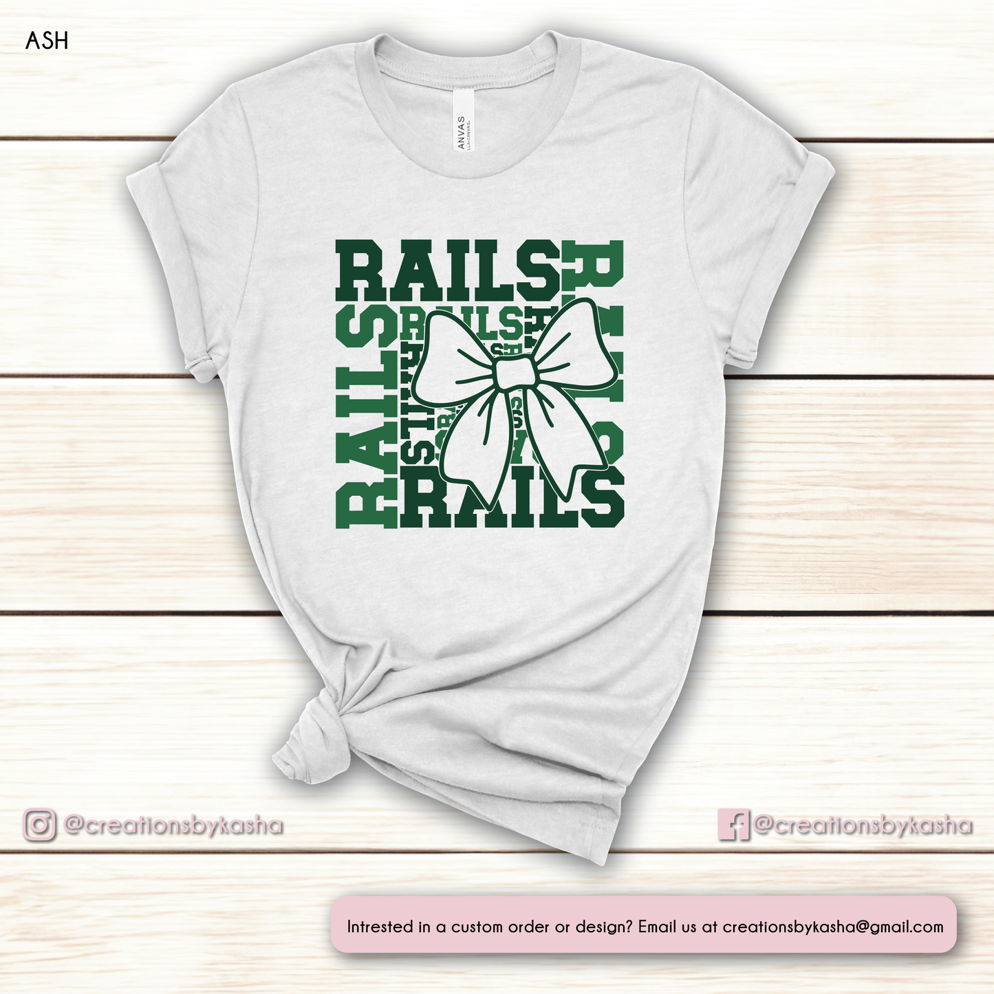 Rails Bow Cheer Design
