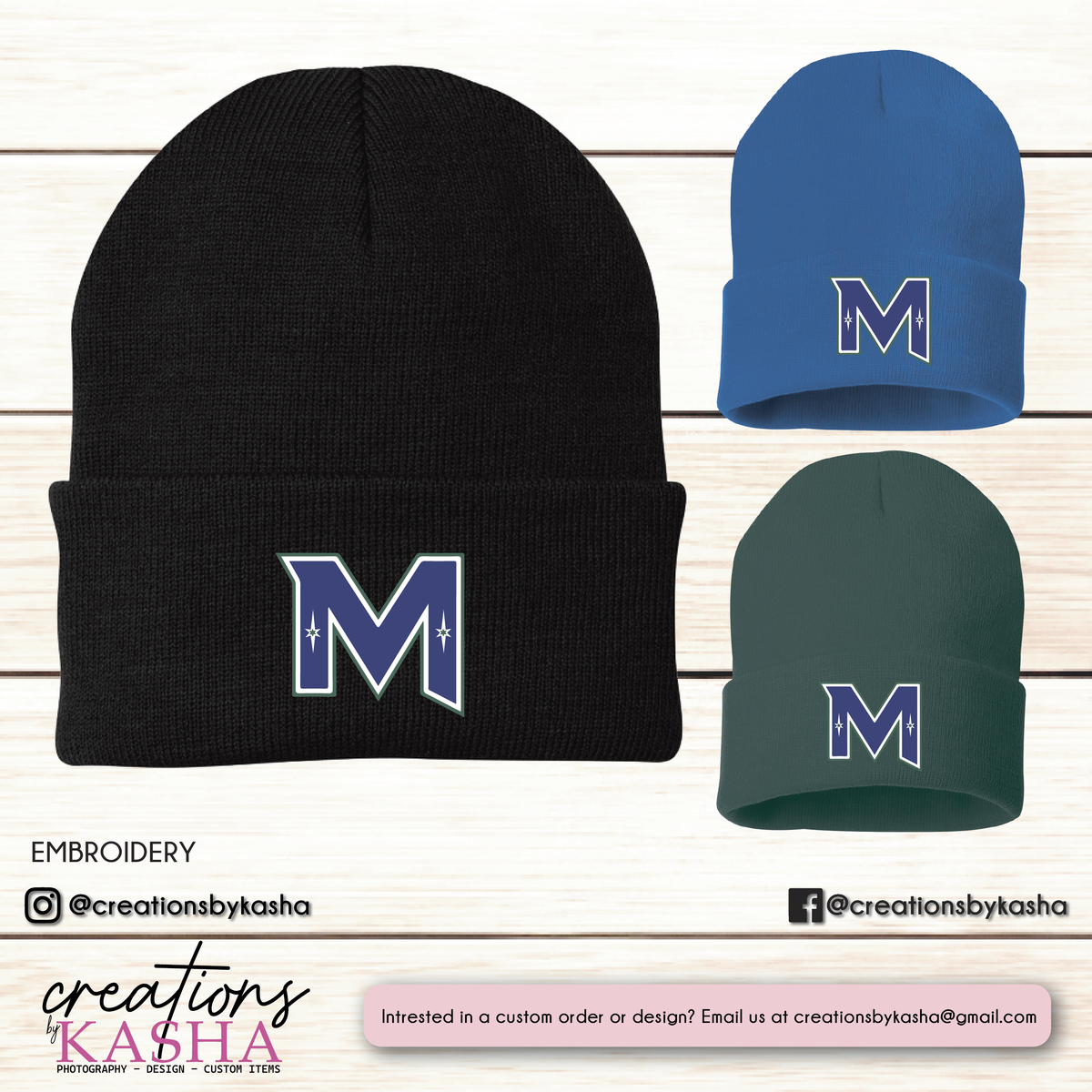 Mirage – Embroidered Cuffed Beanie