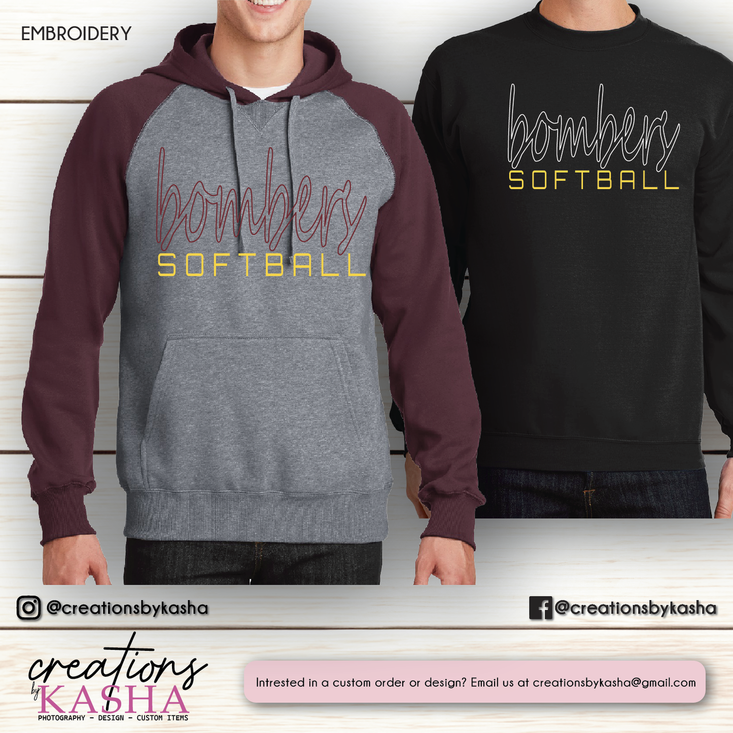 Outline Bombers Softball