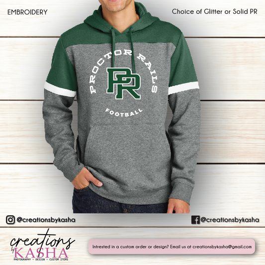 Football Color block Hoodie