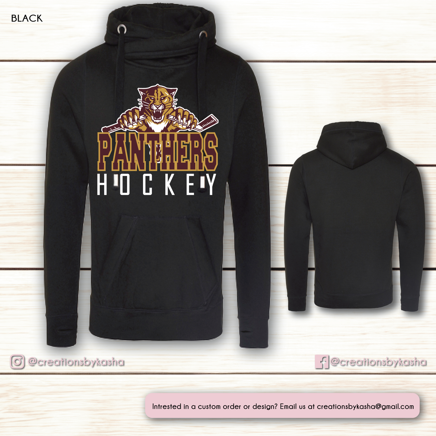 Panthers Cowl Hooded Sweater