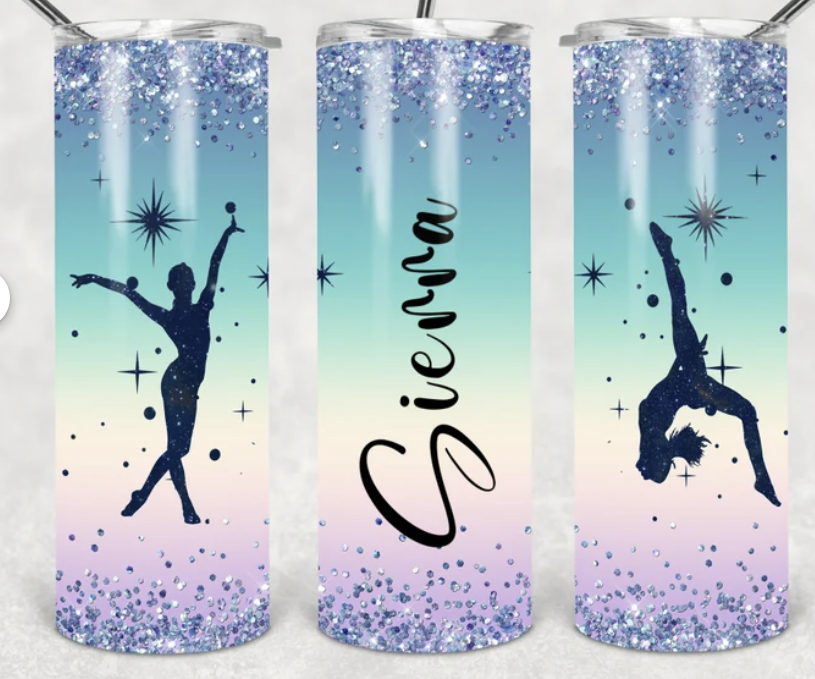 Gymnastics 20 0z Skinny Tumbler