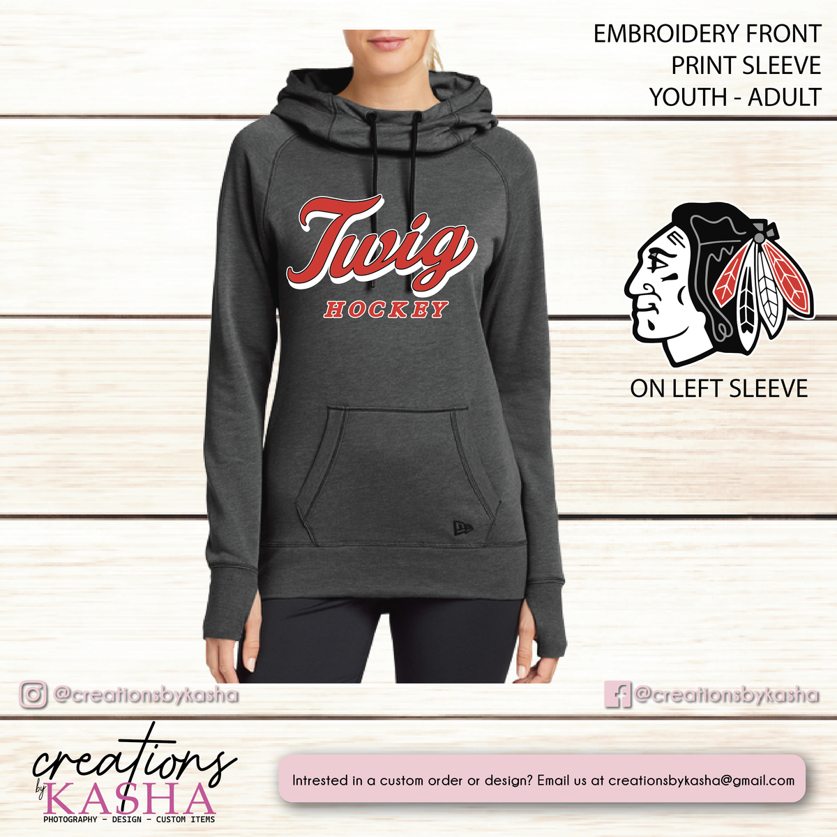 Twig - New Era Ladies Fleece Pullover Hoodie