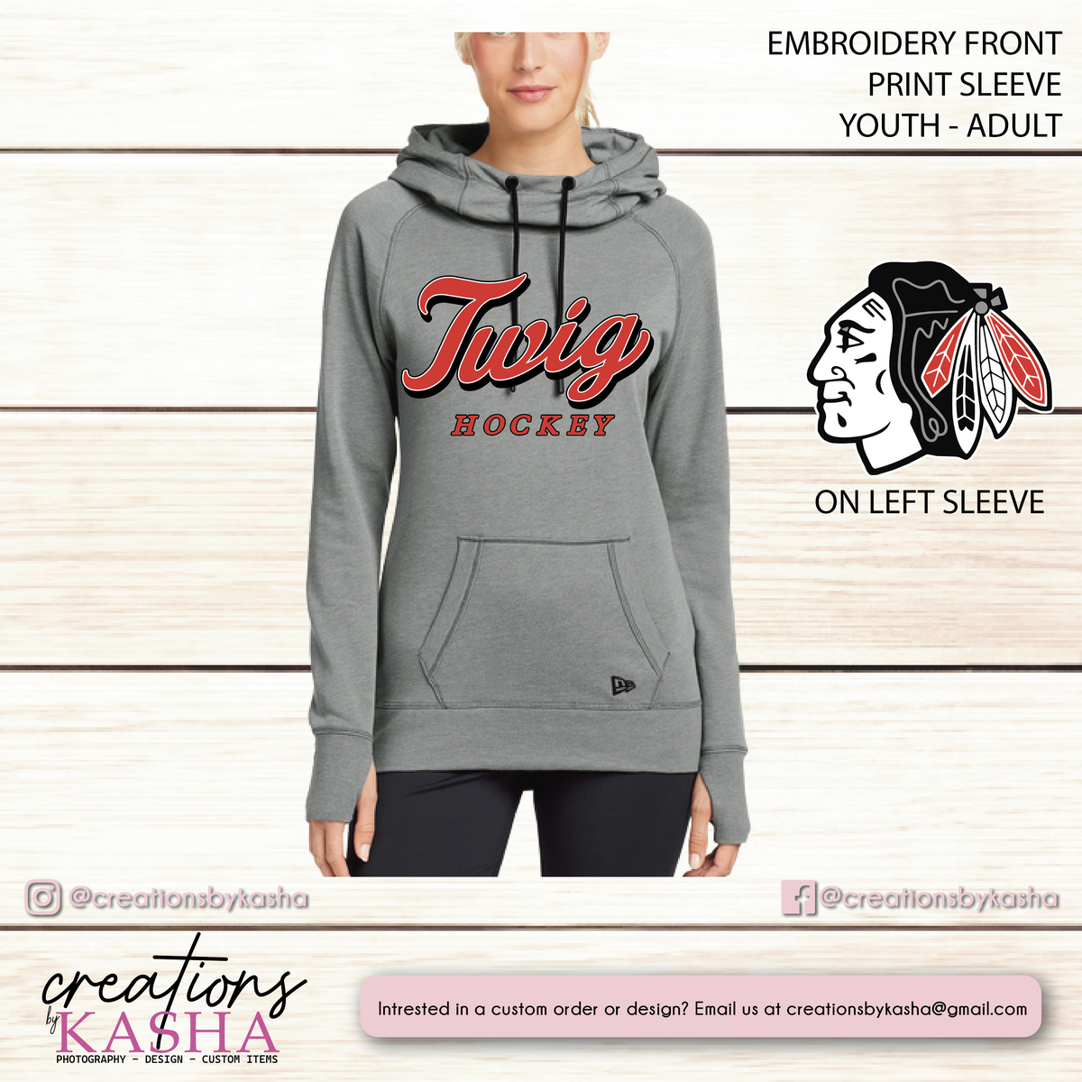 Twig - New Era Ladies Fleece Pullover Hoodie