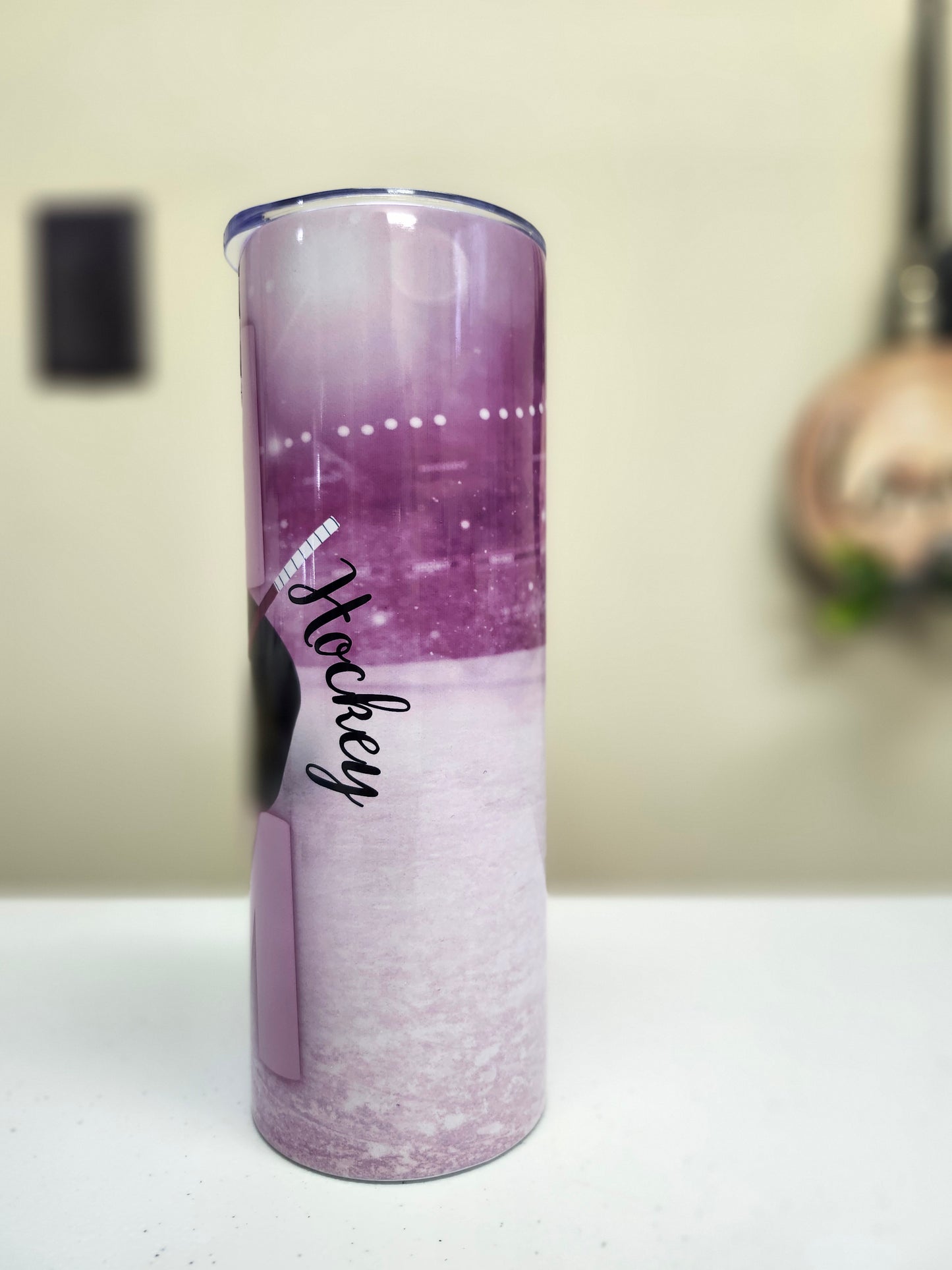 Pink Hockey Mom Tumbler