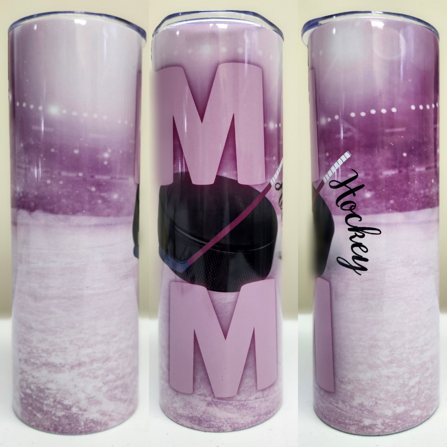 Pink Hockey Mom Tumbler